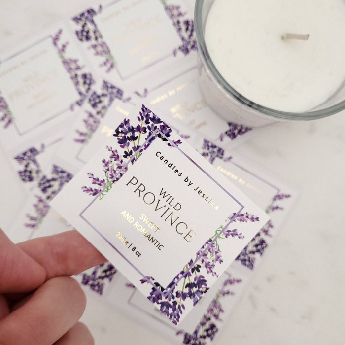 Custom Lavender Candle Label - XOXOKristen