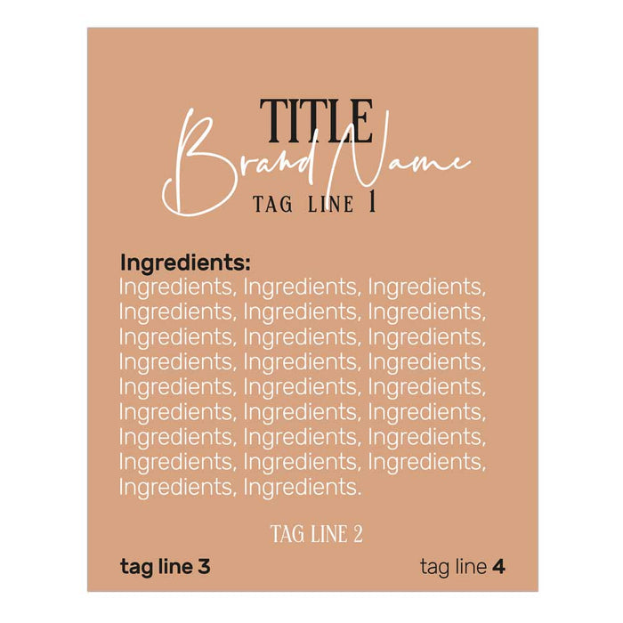 Custom Rectangle Shaped Product Labeling Ingredients Sticker - XOXOKristen