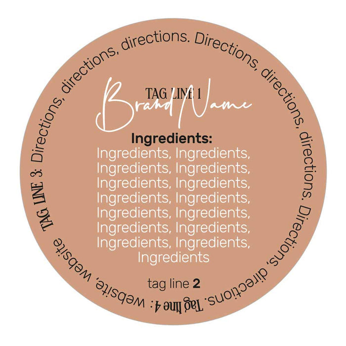 Custom Round Product Labeling Cosmetic Ingredients Sticker - XOXOKristen