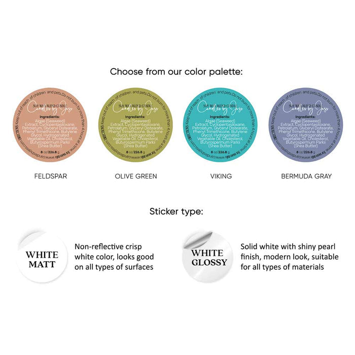 Custom Round Product Labeling Cosmetic Ingredients Sticker - XOXOKristen