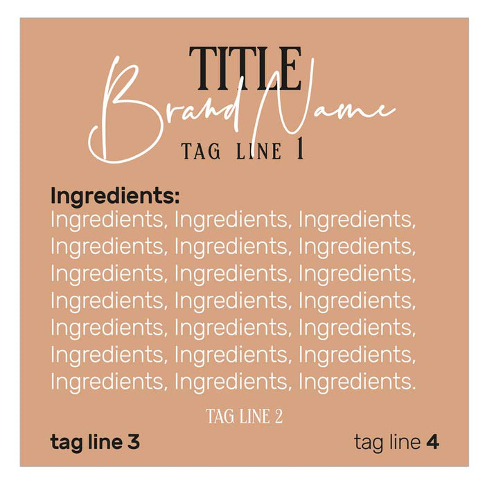 Custom Square Product Labeling Ingredients Sticker - XOXOKristen
