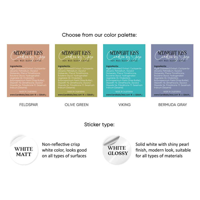 Custom Vertical Rectangle Product Labeling Ingredients Sticker - XOXOKristen