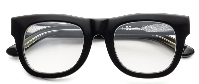 D28 Caddis Reading Glasses - Gloss Black