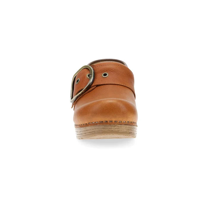 Dansko Pearson Clog in Tan Tumbled Leather