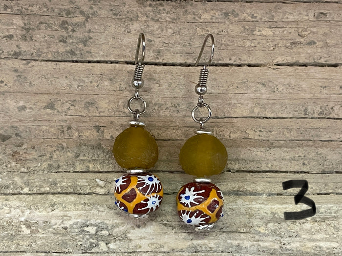 Earrings - Tradebead & boho glass