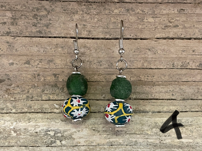 Earrings - Tradebead & boho glass