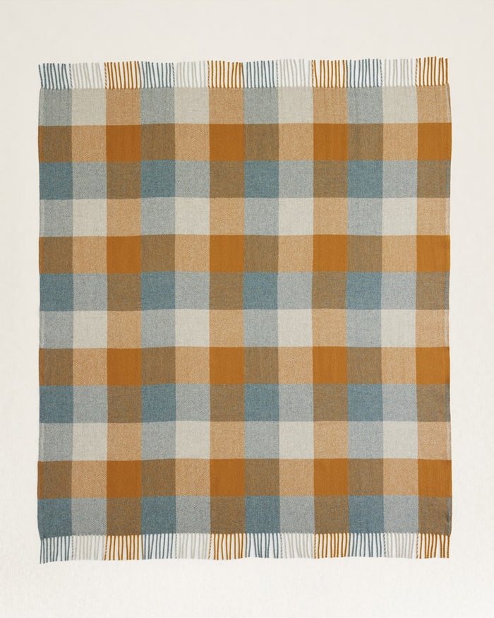 Eco-Wise Wool Fringed Throw