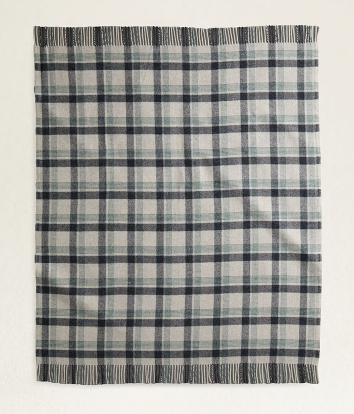 Eco-Wise Wool Fringed Throw