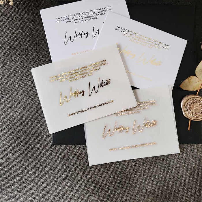 Elegant Wedding Website Cards - XOXOKristen