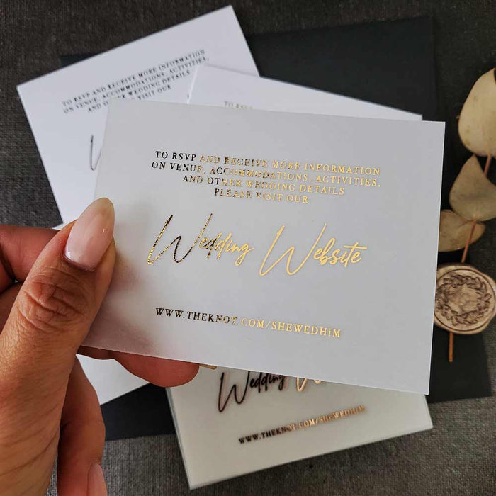 Elegant Wedding Website Cards - XOXOKristen