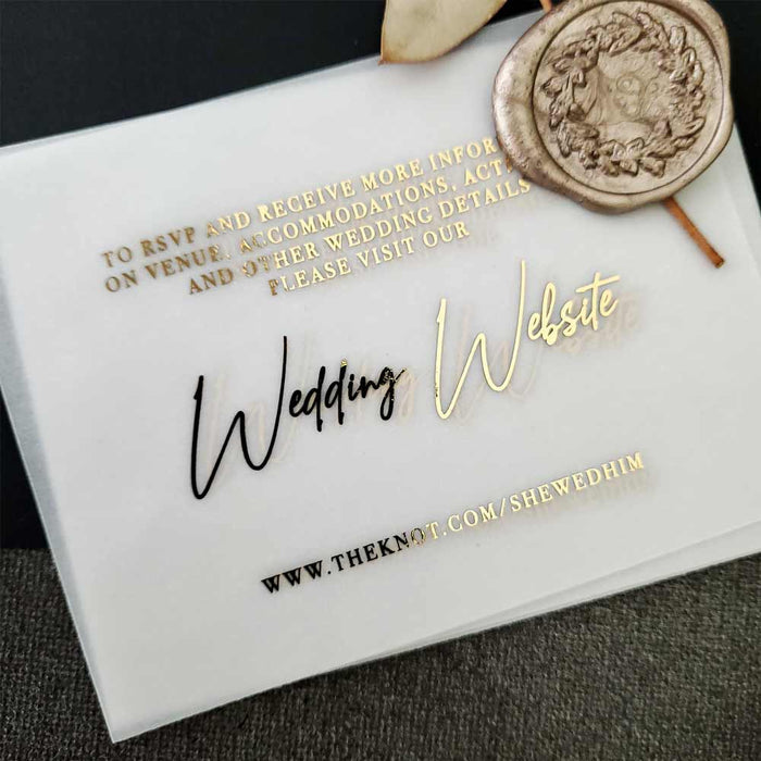 Elegant Wedding Website Cards - XOXOKristen