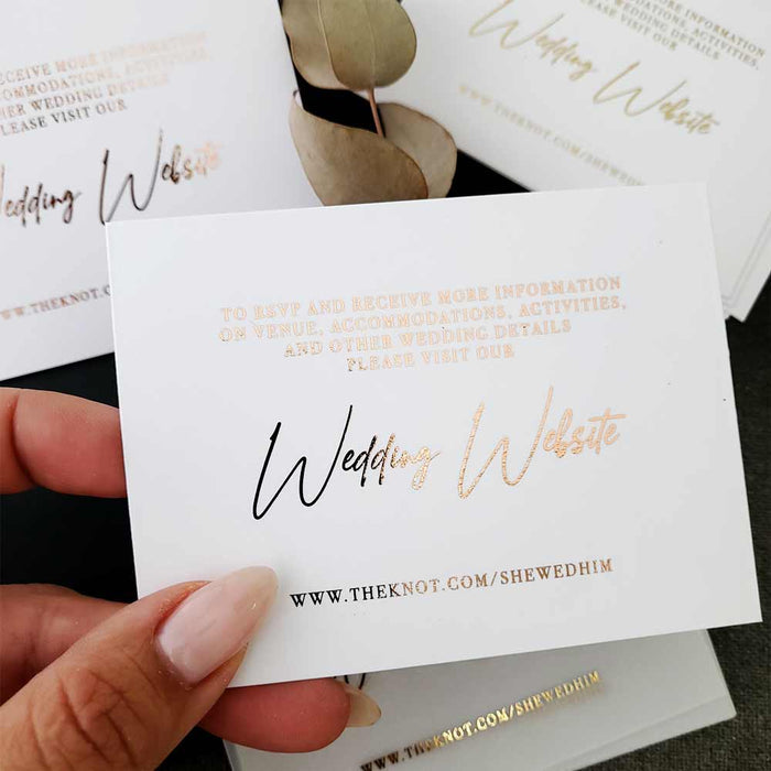 Elegant Wedding Website Cards - XOXOKristen