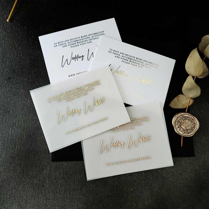 Elegant Wedding Website Cards - XOXOKristen