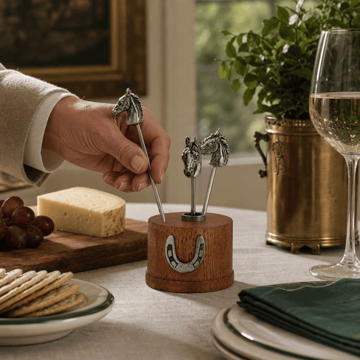 Equestrian Cheese Pick Set 4