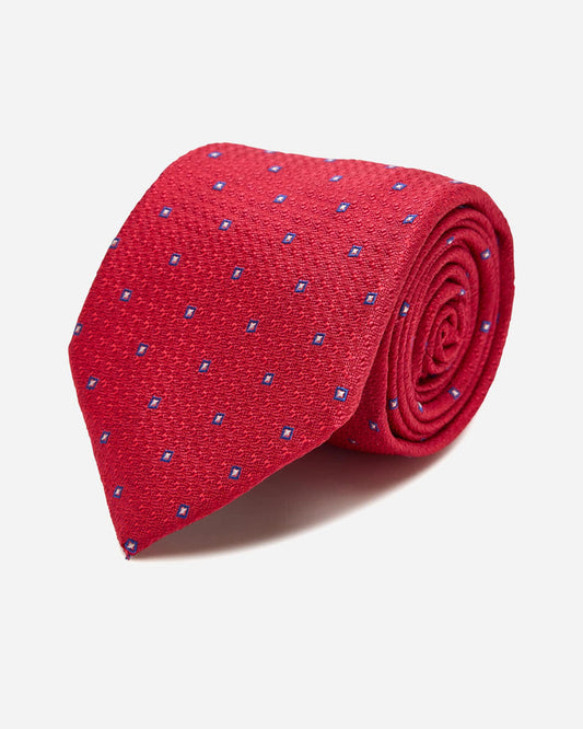 Ernest Red Silk Tie - Men's Ties at Menzclub