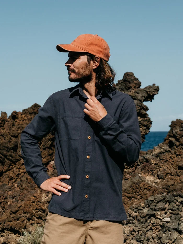 Finisterre Men's Hendra Recycled Cotton Long Sleeve Shirt