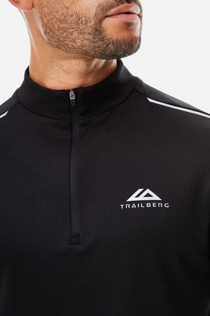 Focus 1/4 Zip - Black