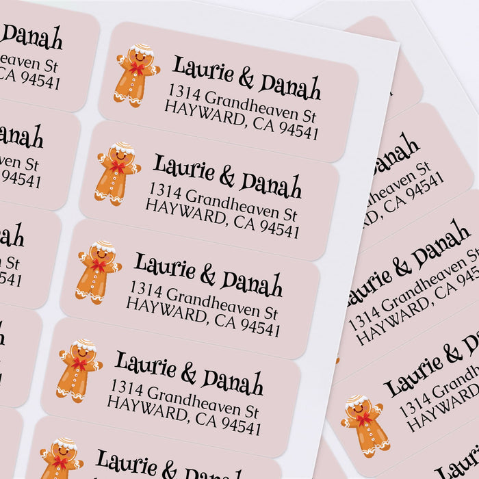 Gingerbread Return Address Labels