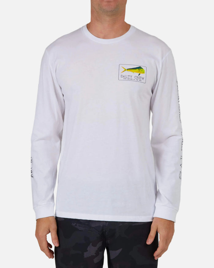 Salty Crew Men - Golden Mahi Premium L/S Tee - White