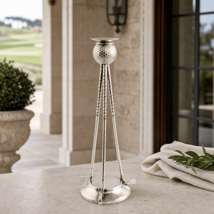Golf Club Pewter Candlestick 3