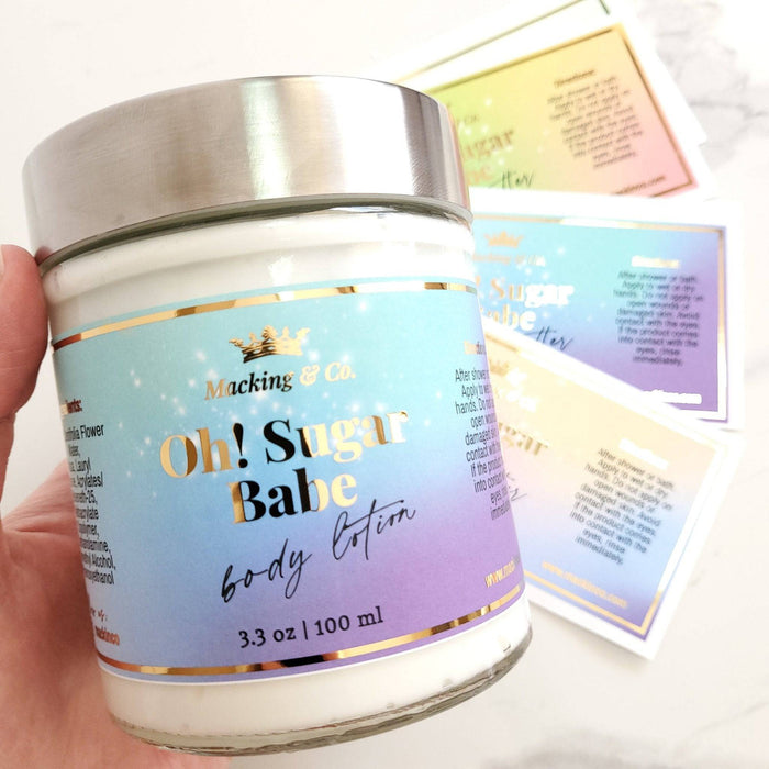 Gradient Gold Foiled Pastel Custom Label - XOXOKristen