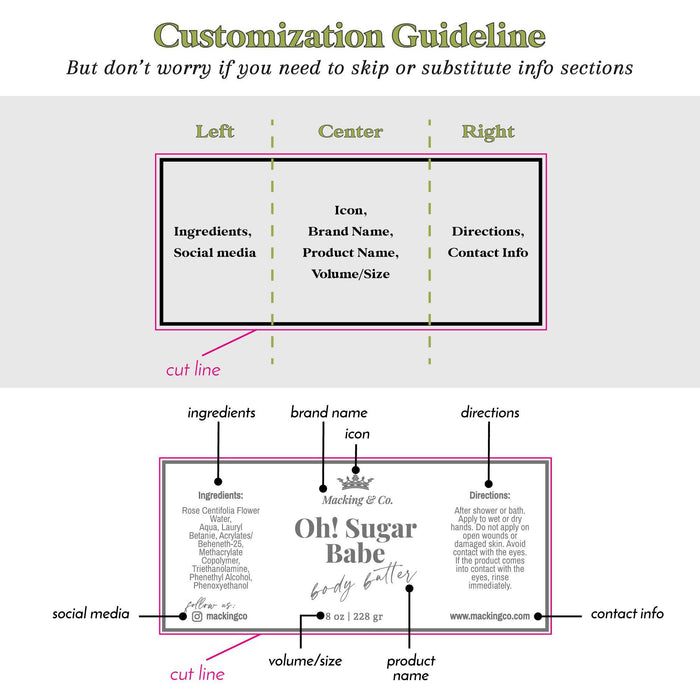 Gradient Gold Foiled Pastel Custom Label - XOXOKristen