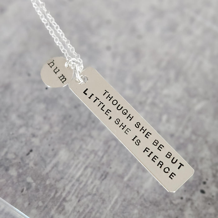 Graduation Bar Necklace for Her - Little But Fierce Class of 2025 Jewelry Salt and Sparkle