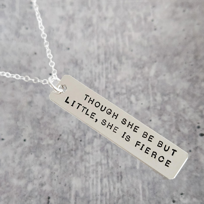 Graduation Bar Necklace for Her - Little But Fierce Class of 2025 Jewelry Salt and Sparkle