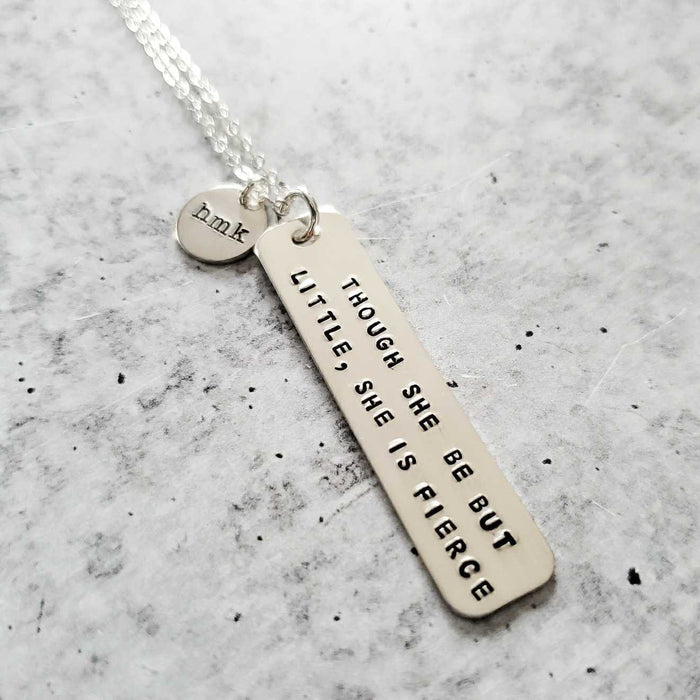 Graduation Bar Necklace for Her - Little But Fierce Class of 2025 Jewelry Salt and Sparkle