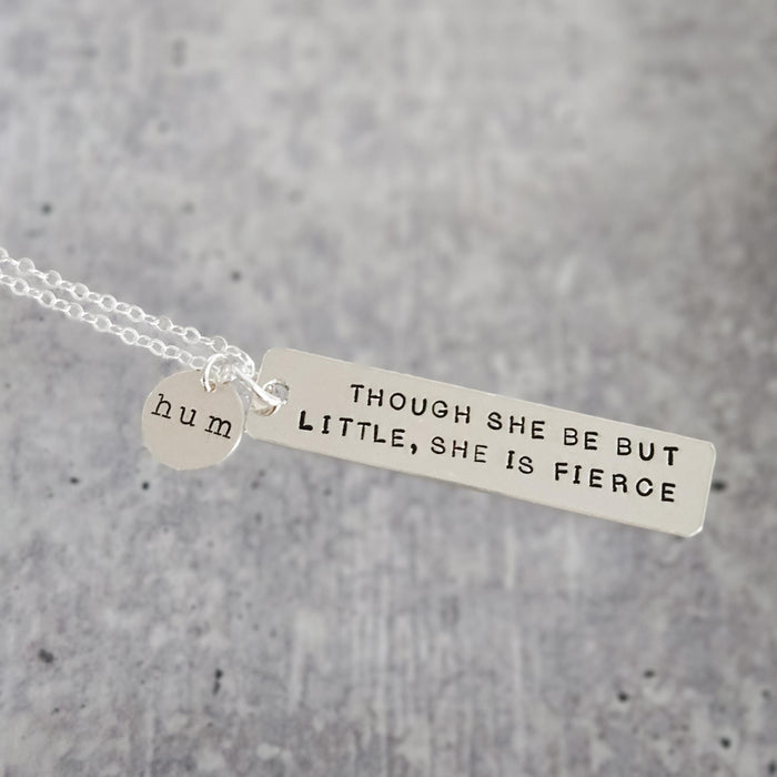 Graduation Bar Necklace for Her - Little But Fierce Class of 2025 Jewelry Salt and Sparkle