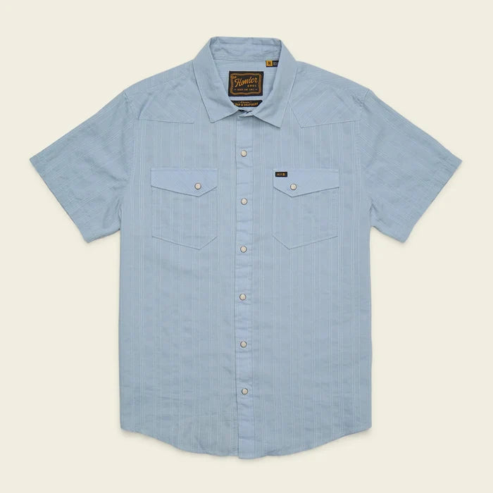 H Bar B Snapshirt - Eyelet Stripe