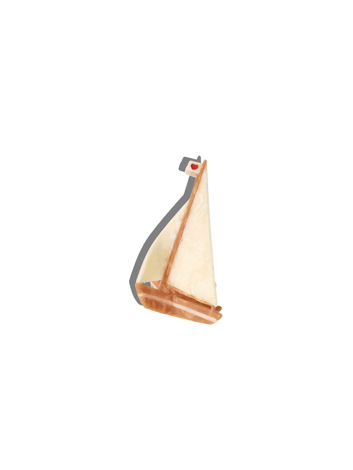 Hand-painted Sailboat Claw Hair Clip | Eco-Friendly