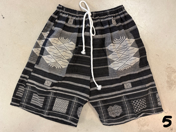 Handmade woven stretch shorts