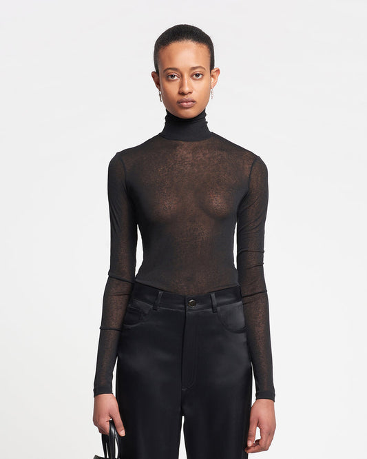 Harri - Turtleneck top - Black