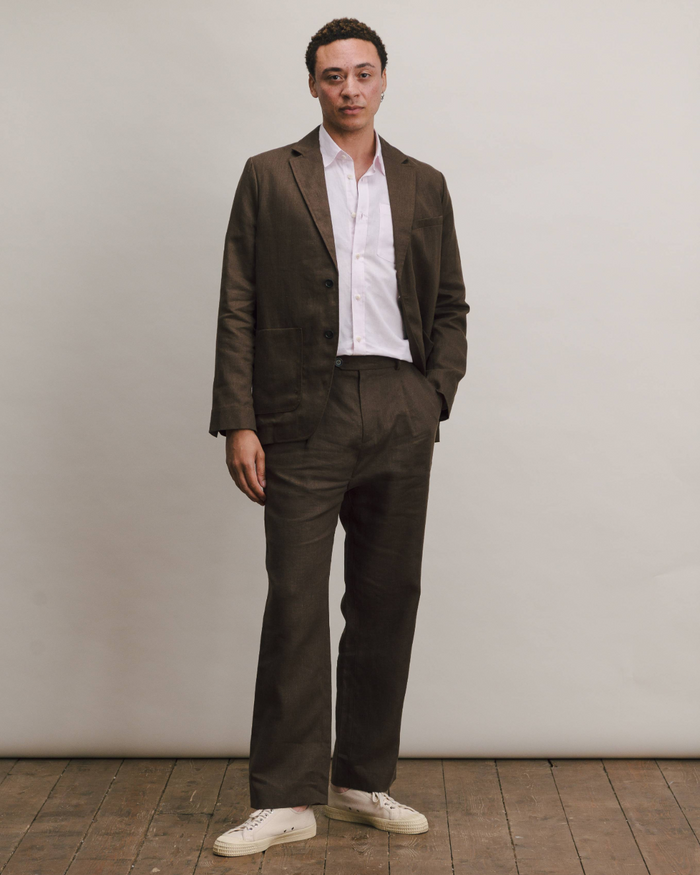 Hickory Brown Linen Suit