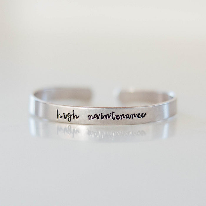 HIGH MAINTENANCE 420 Stacking Cuff Bracelet Salt and Sparkle