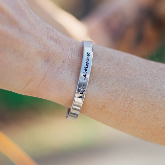 HIGH MAINTENANCE 420 Stacking Cuff Bracelet Salt and Sparkle