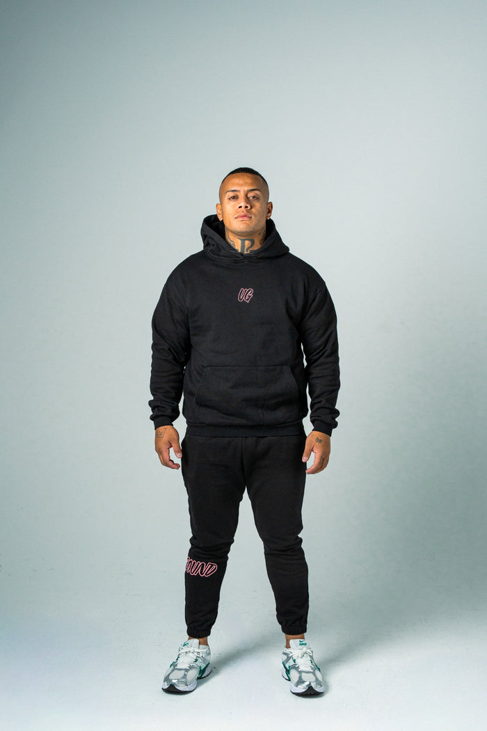 HYPE HOODIE BLACK/ROSE