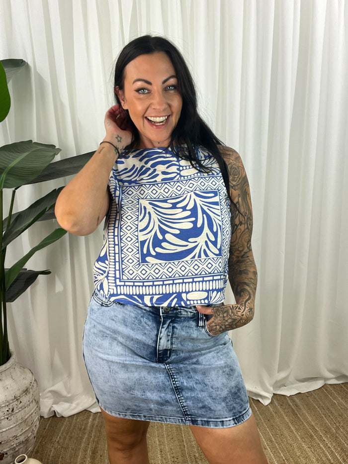 Indigo Blue Top