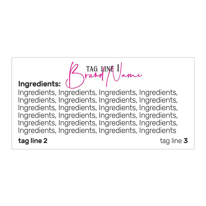 Elegant Rectangular 2x1 Inches Product Labeling Ingredients Sticker - XOXOKristen