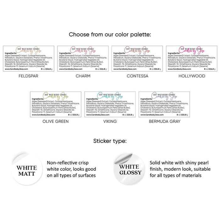 Elegant Rectangular 2x1 Inches Product Labeling Ingredients Sticker - XOXOKristen