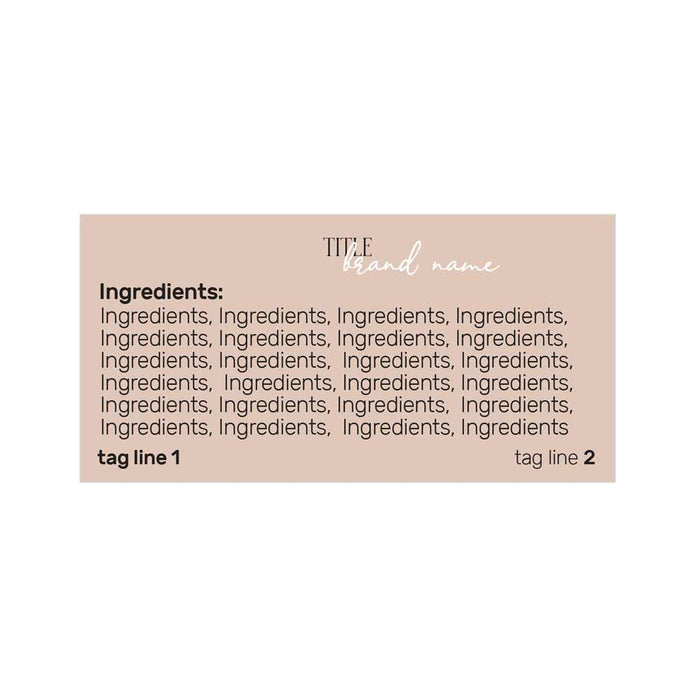 Custom Rectangular 2x1 Inches Simple Ingredients Sticker for Product Labeling - XOXOKristen