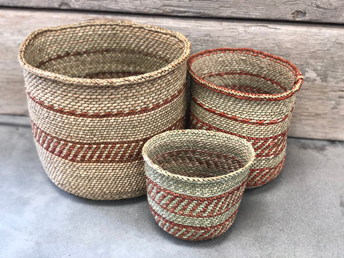 Iringa Striped Baskets - Medium