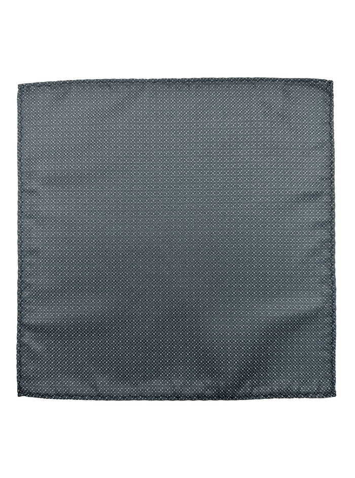 Irving Gunmetal Micro Dot Textured Pocket Square