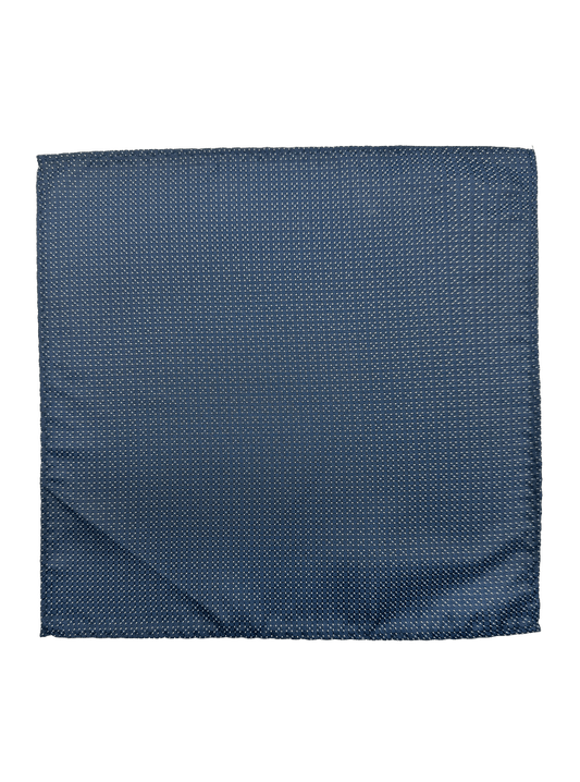 Irving Navy Micro Dot Textured Pocket Square