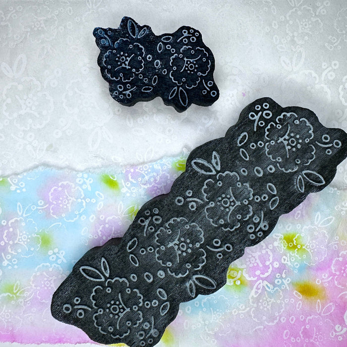 Jane Chipp for Fodder School | Lace Border & Bit | Foam Stamps - Set of 2