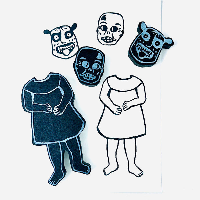 Kae Pea | Scary Kid | Foam Stamps - Set of 3