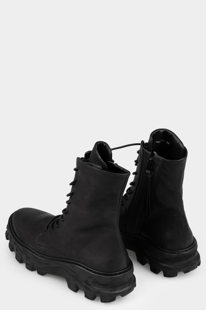 Puro | AW25 - Laced calf leather combat boots (BALANCED TASKER)
