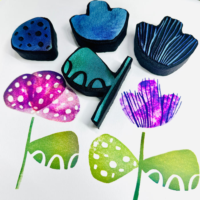 Leaca Young  | Layering Flower | Foam Stamps Set of 4)