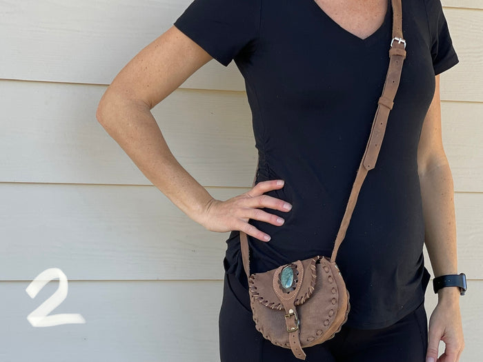 Leather - crossbody jade sm